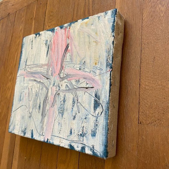 Original abstract oil painting by Margaret Tsirantonakis, "Angel" 1995 11"x10" - Picture 2 of 8